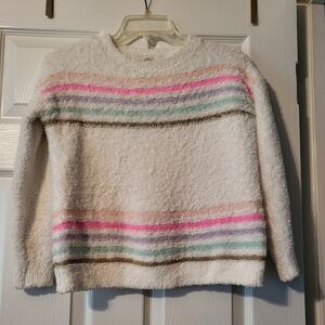 OshKosh B'gosh White and Pink Crew Neck Sweater